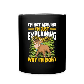 Bulle und Stier Geschenke Bauernhof für einen - Tasse einfarbig - Schwarz - Vorne