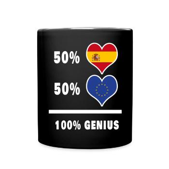 L'Europe et l'Espagne génie / cadeau - Mug uni - noir - Devant