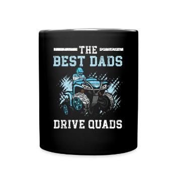 The Best Dads Drive Quads ATV Daddy Offroading - Full Colour Mug - black - Front