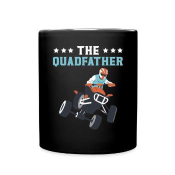 The Quadfather ATV Offroading Offroad Fathers Day - Full Colour Mug - black - Front