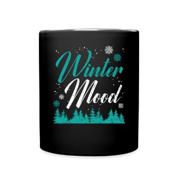 Winter Mood Snow Snowy Climate Winter Season - Full Colour Mug - black - Front