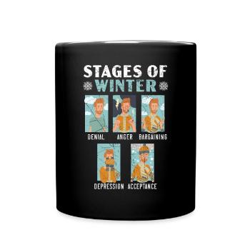 Stages Of Winter Snow Snowy Climate Winter Season - Full Colour Mug - black - Front