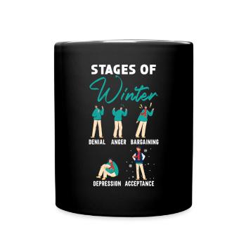Stages Of Winter Snow Snowy Climate Winter Season - Full Colour Mug - black - Front