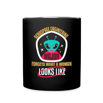 Aerospace Engineering Major Forgets - Full Colour Mug - black - Front