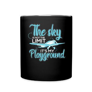 The Sky Is Not The Limit Its My Playground - Full Colour Mug - black - Front