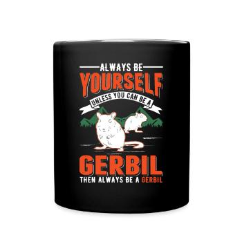 Gerbil Gift Racing Rat Germesau - Full Colour Mug - black - Front