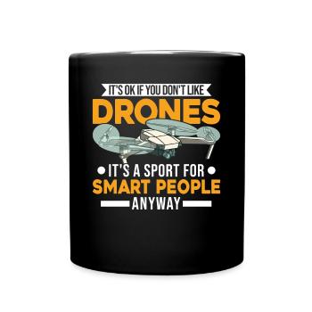 Drone Gift Quadcopter Drone Pilot - Full Colour Mug - black - Front