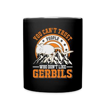 Gerbil Gift Racing Rat Germesau - Full Colour Mug - black - Front