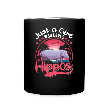 Juste une fille qui aime Hippo Hippo Hippo Hippo Hippo Hippo - Mug uni - noir - Devant