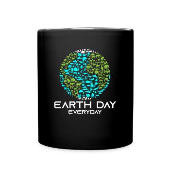 Jour de la Terre Tous les jours - Mug uni - noir - Devant