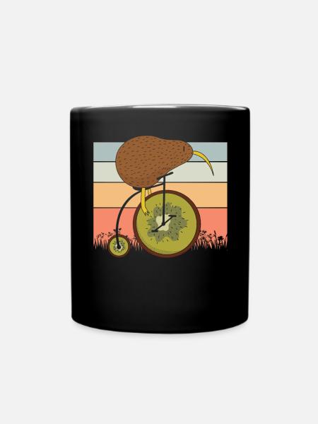 Kiwi Lover Animal Pun New Zealand Kiwi Bird - Full Colour Mug - black