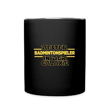 Bester Badmintonspieler in der Galaxie - Tasse einfarbig - Schwarz - Vorne