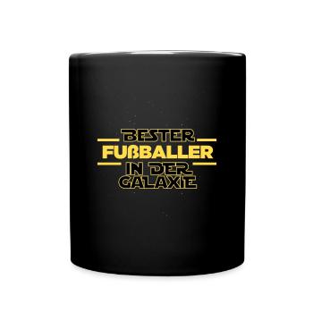 Bester Fußballer in der Galaxie - Tasse einfarbig - Schwarz - Vorne