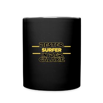 Bester Surfer in der Galaxie - Tasse einfarbig - Schwarz - Vorne