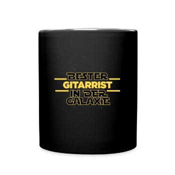 Bester Gitarrist in der Galaxie - Tasse einfarbig - Schwarz - Vorne