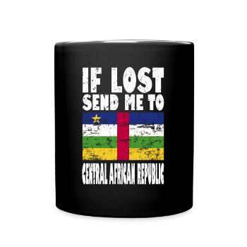 Central African Republic Flag Saying - Full Colour Mug - black - Front