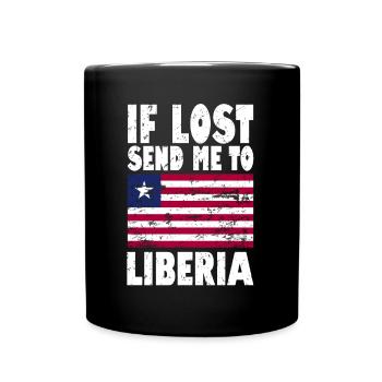 Libya Flag Saying - Full Colour Mug - black - Front