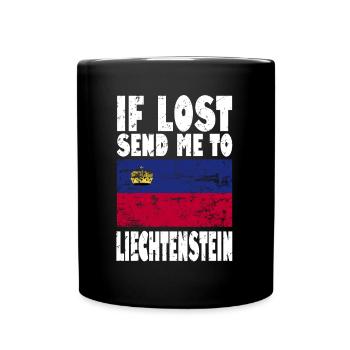 Liechtenstein Flag Slogan - Full Colour Mug - black - Front