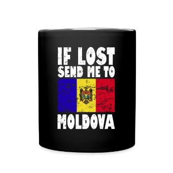 Moldova Flag Slogan - Full Colour Mug - black - Front