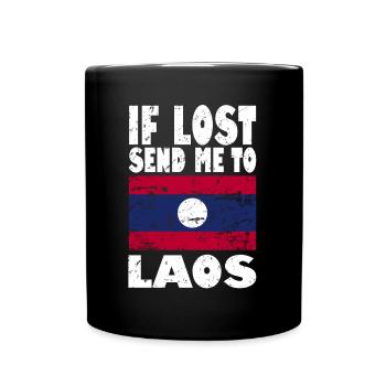 Drapeau du Laos - Mug uni - noir - Devant
