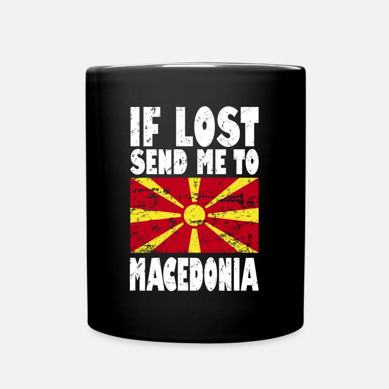 Mazedonien Flagge Spruch - Tasse einfarbig - Schwarz