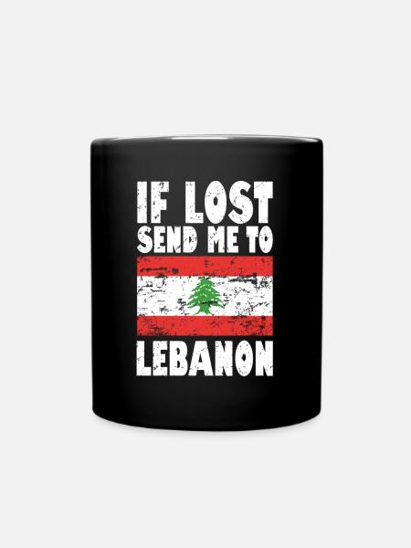 Libanon Flagge Spruch - Tasse einfarbig - Schwarz