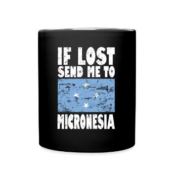 Drapeau de micronésie - Mug uni - noir - Devant