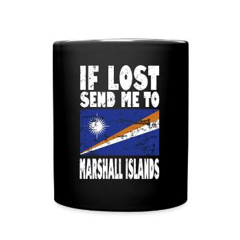 Marshall Islands Flag Saying - Full Colour Mug - black - Front
