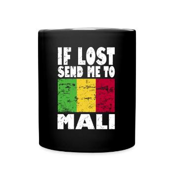 Slogan du drapeau du Mali - Mug uni - noir - Devant