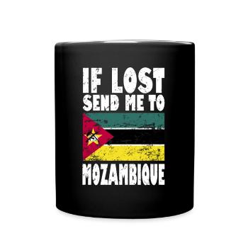 Mozambique Flag Saying - Full Colour Mug - black - Front