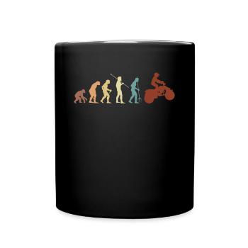 Vintage Retro Quad Evolution Shirt Cadeau - Mug uni - noir - Devant