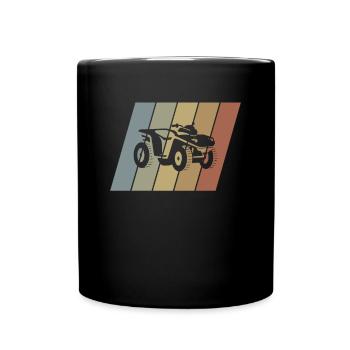 Vintage Retro Quad Rider - Mug uni - noir - Devant