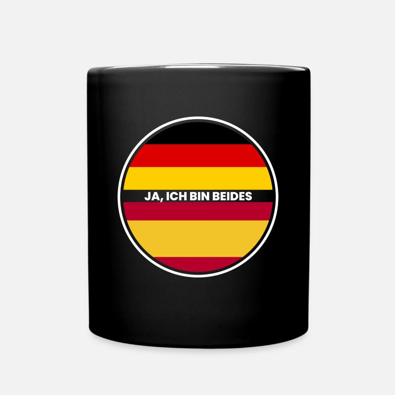 Ja Ich Bin Beides - Spanier und Deutscher - Tasse einfarbig - Schwarz
