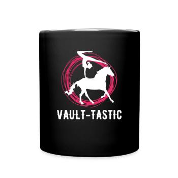Vault-Tastic Horse Vaulting Voltagieren Shirt - Tasse einfarbig - Schwarz - Vorne