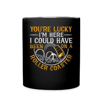 Roller Coaster Vintage You're - Tasse einfarbig - Schwarz - Vorne