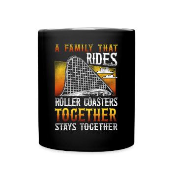 Roller Coaster Vintage Une Famille - Mug uni - noir - Devant