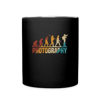 Photo Retro Photographer Evolution Photography - Full Colour Mug - black - Front