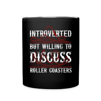Roller Coaster Vintage Introverted - Tasse einfarbig - Schwarz - Vorne