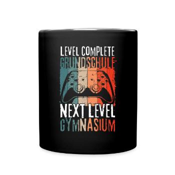 Level Complete Grundschule Einschulung Gymnasium - Tasse einfarbig - Schwarz - Vorne