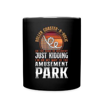 Montagnes russes Vintage Retro - Mug uni - noir - Devant