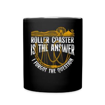 Roller Coaster Vintage Roller - Tasse einfarbig - Schwarz - Vorne