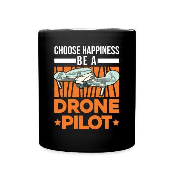 Drone Pilote Cadeau Drone Quadcopter - Mug uni - noir - Devant