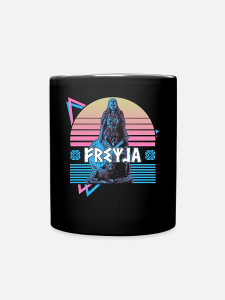 Freyja Freya Nordische Göttin Asgard Nordische Myt - Tasse einfarbig - Schwarz