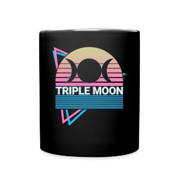 Dreifacher Mond Dreifache Göttin Symbol Heidentum - Tasse einfarbig - Schwarz - Vorne