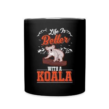 Life is better with a Koala Koala Bear - Full Colour Mug - black - Front