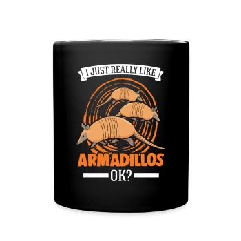 J’aime vraiment les tatous, ok tatou - Mug uni - noir - Devant