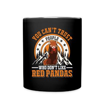 Red Panda Gift Cat Bear - Full Colour Mug - black - Front