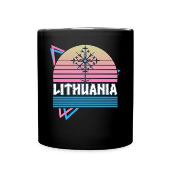 Lituanie Mythologie nordique Rétro - Mug uni - noir - Devant