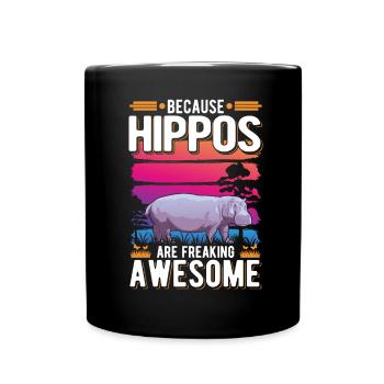 Hippo Gift Hippo Hippo Hippo - Full Colour Mug - black - Front