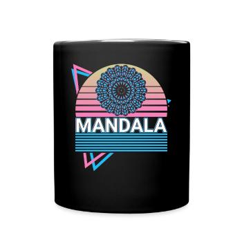Mandala Heilige Geometrie Prana - Tasse einfarbig - Schwarz - Vorne